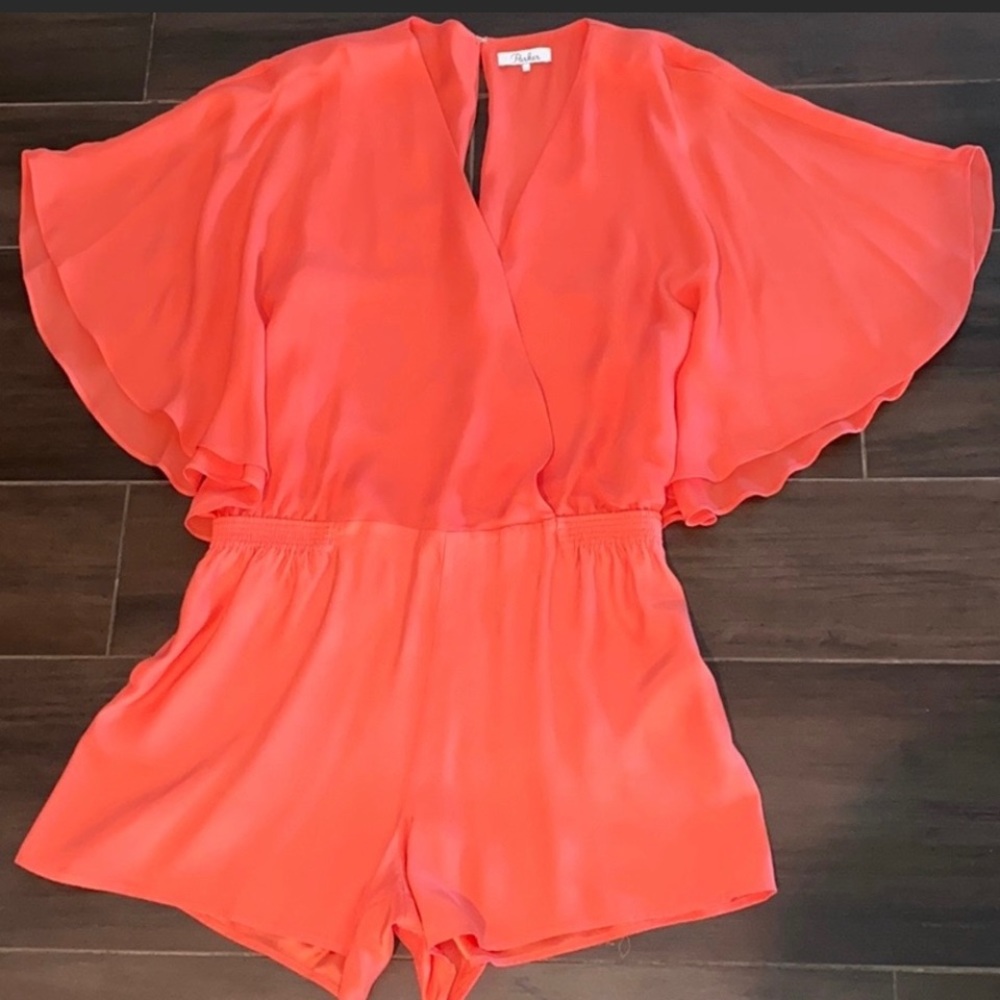 Parker orange Romper